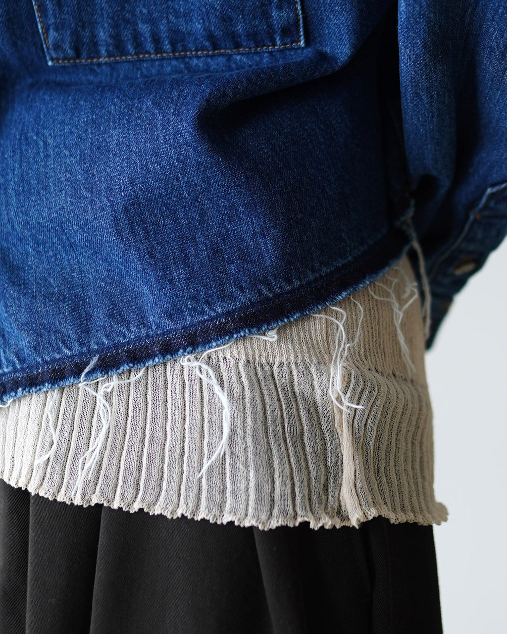 SACRA AUTHENTIC DENIM CROPPED SHIRT 125513071