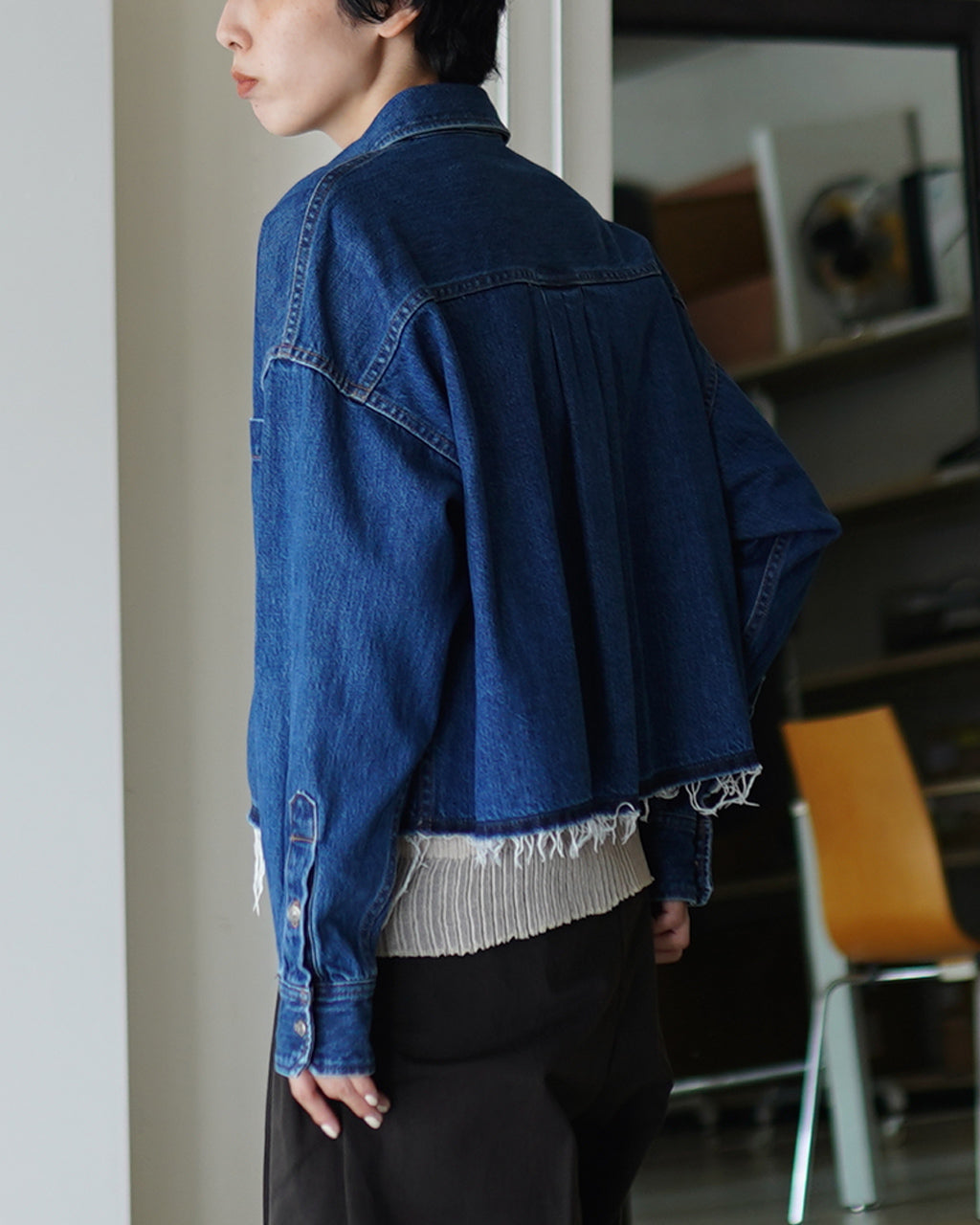 SACRA AUTHENTIC DENIM CROPPED SHIRT 125513071