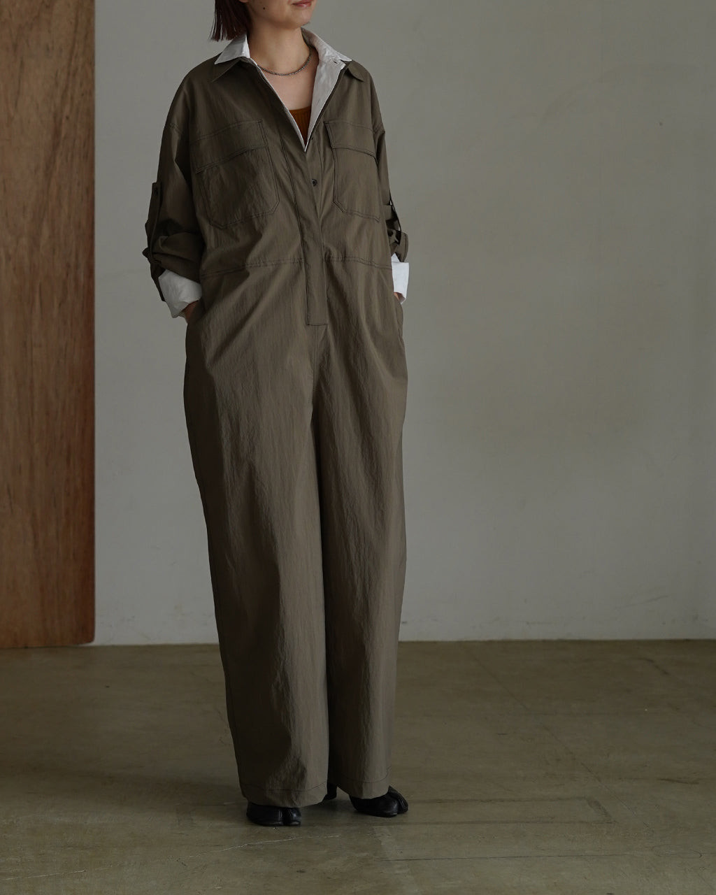 SACRA サクラ ジャンプスーツ レディース RIPPLED FINISH NYLON