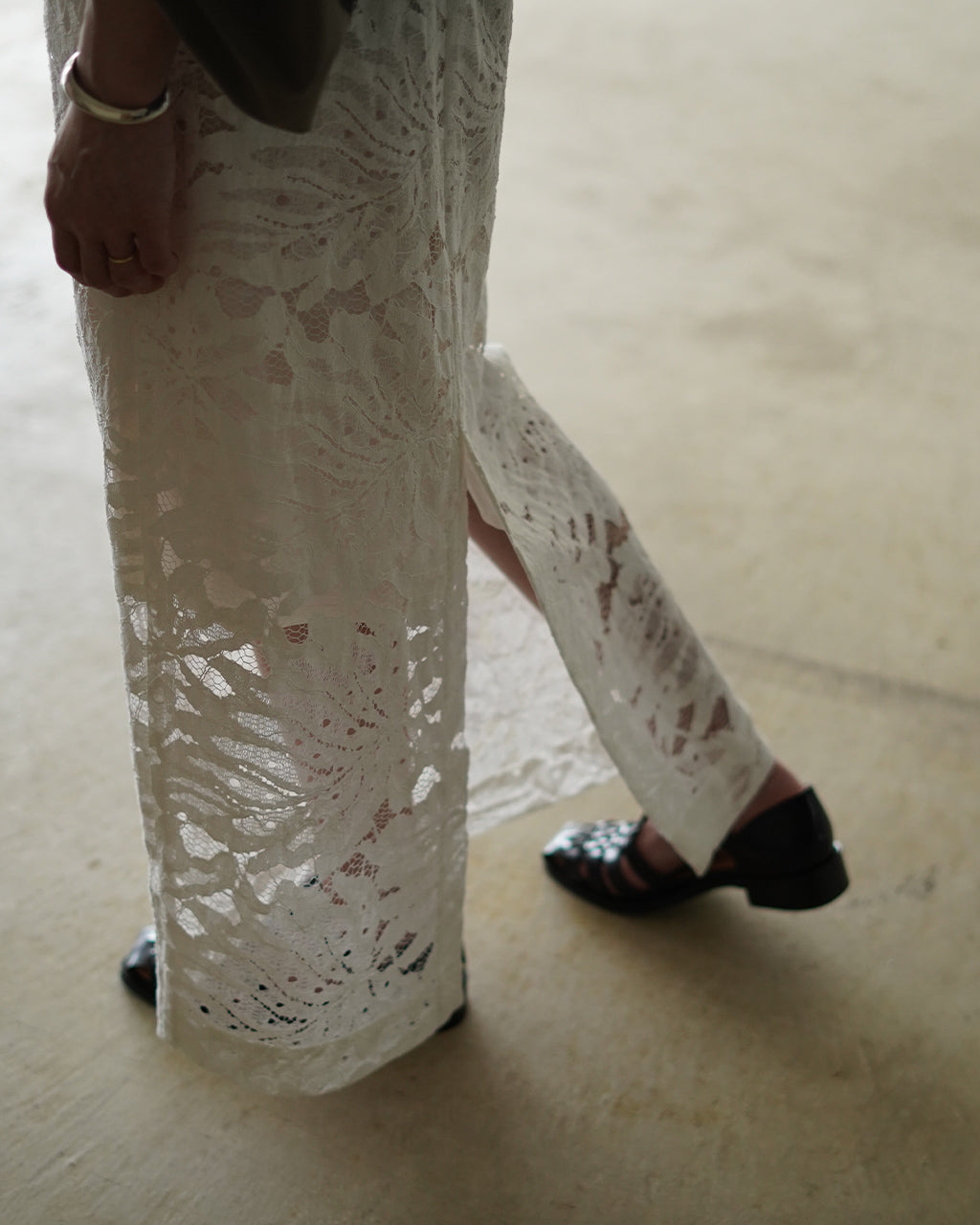 LEAF RASCHEL LACE SKIRT 126113122