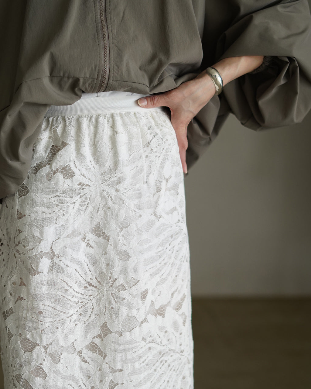 LEAF RASCHEL LACE SKIRT 126113122