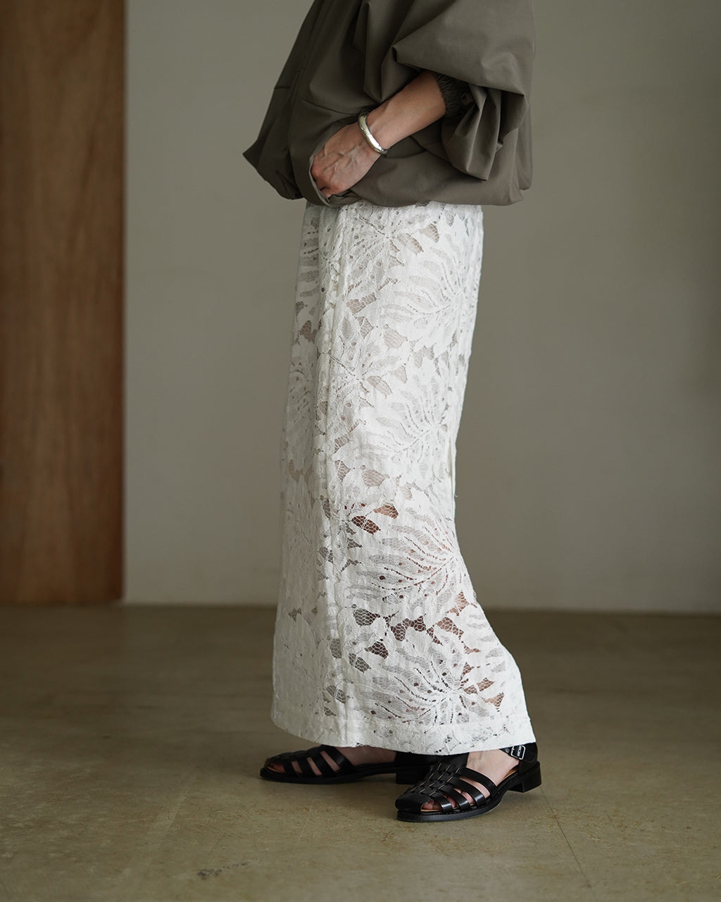 LEAF RASCHEL LACE SKIRT 126113122