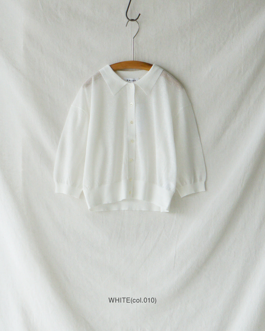 LI/PL MELANGE POLO CARDIGAN 126131081