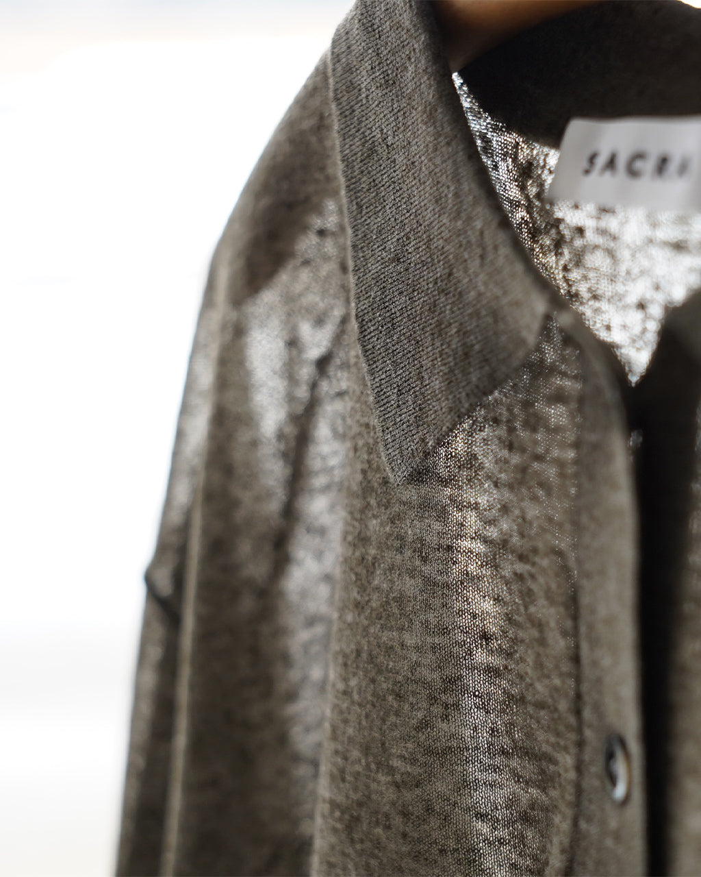 LI/PL MELANGE POLO CARDIGAN 126131081