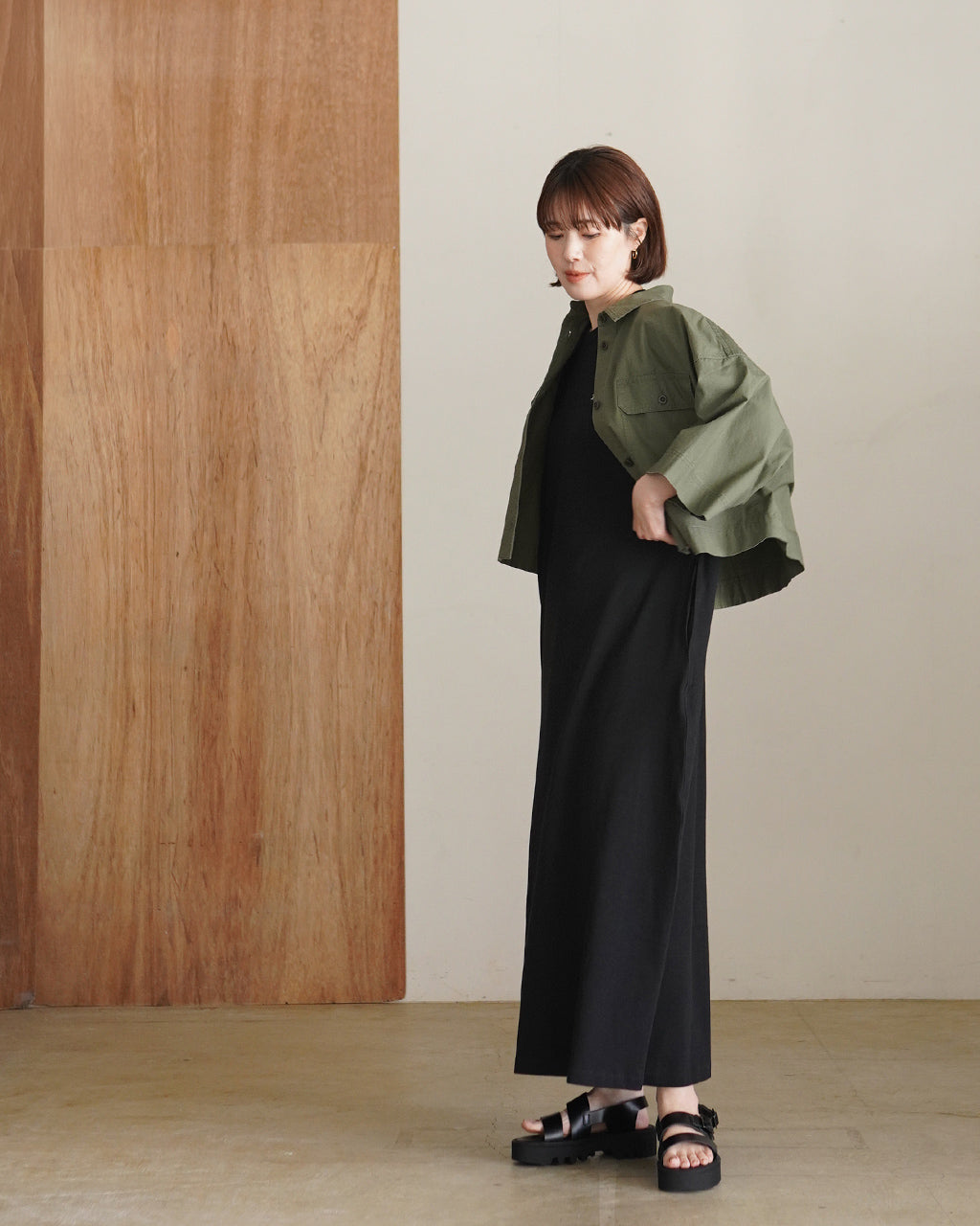 SACRA サクラ COTTON HORSE CLOTH CROPPED SHIRT コットンホースクロス クロップドシャツ | Crouka(クローカ)