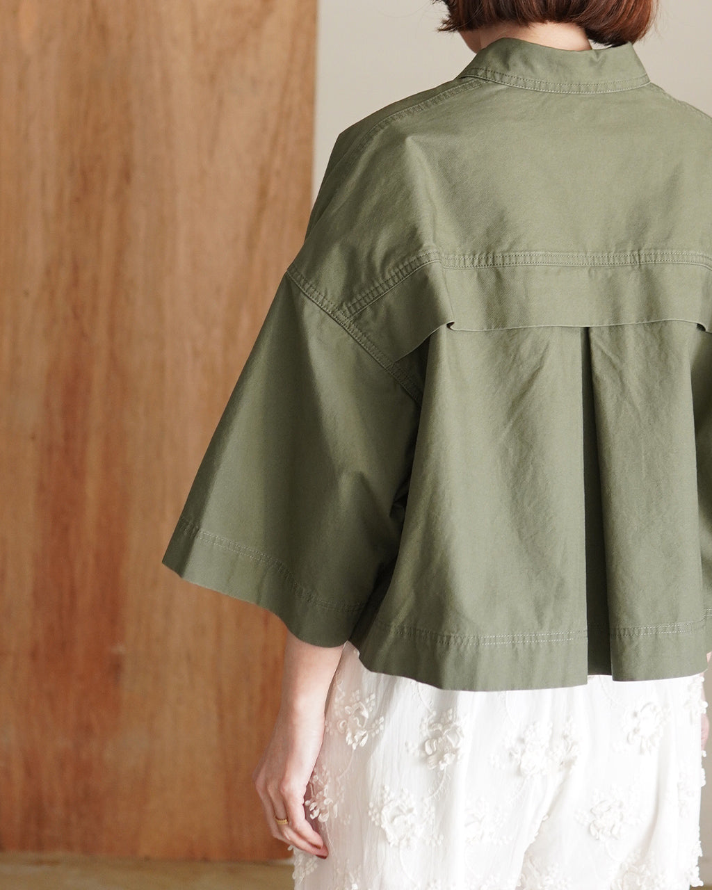 SACRA サクラ COTTON HORSE CLOTH CROPPED SHIRT コットンホースクロス クロップドシャツ | Crouka(クローカ)
