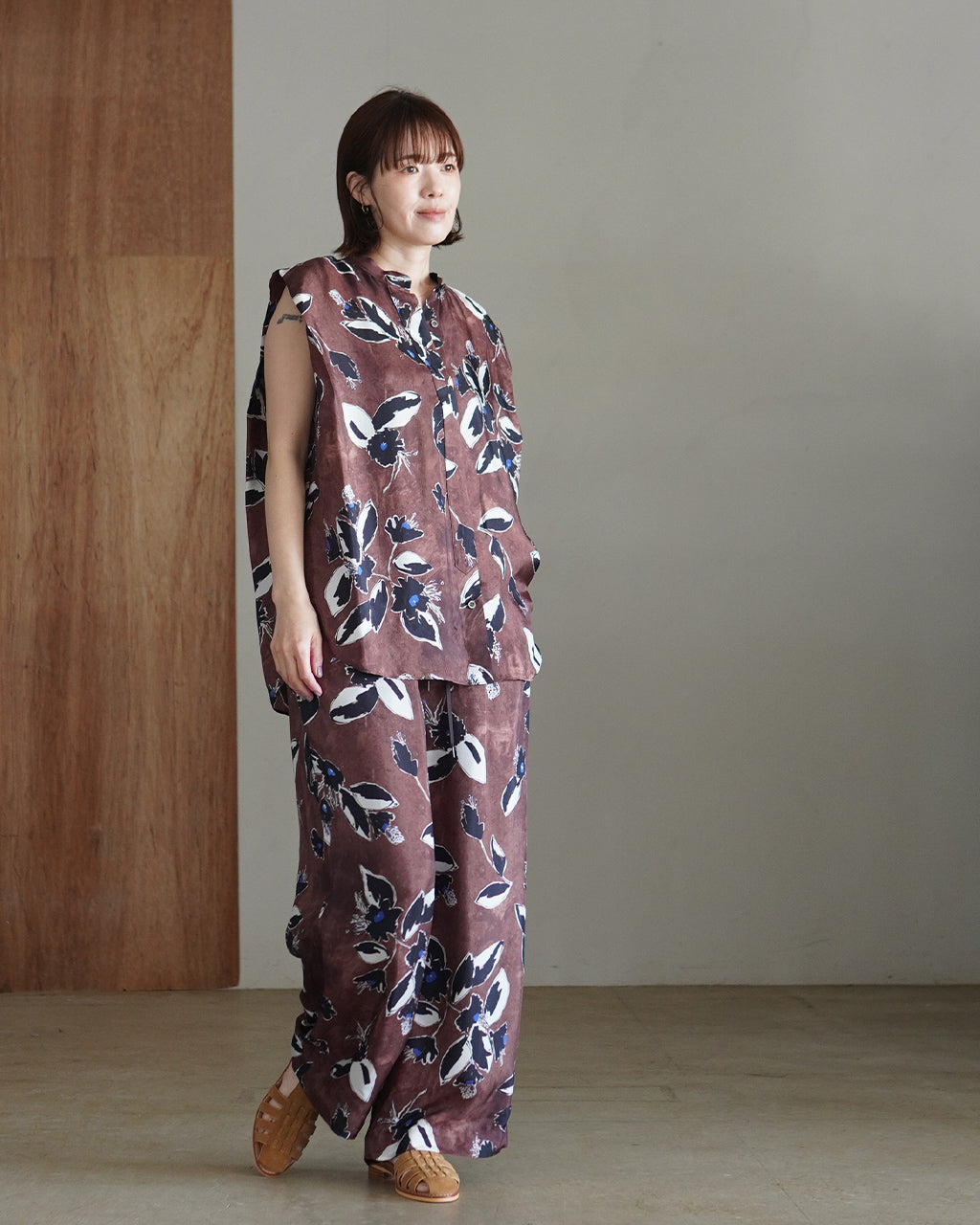 barbara i gongini ペイントパンツ SACRA サクラ ペインティング フローラ パンツ レディース PAINTING