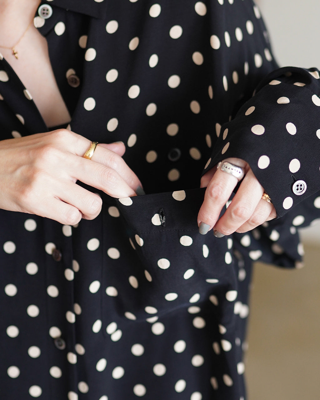 SACRA サクラ ポルカドットシャツ レディース POLKA DOT'S SHIRT