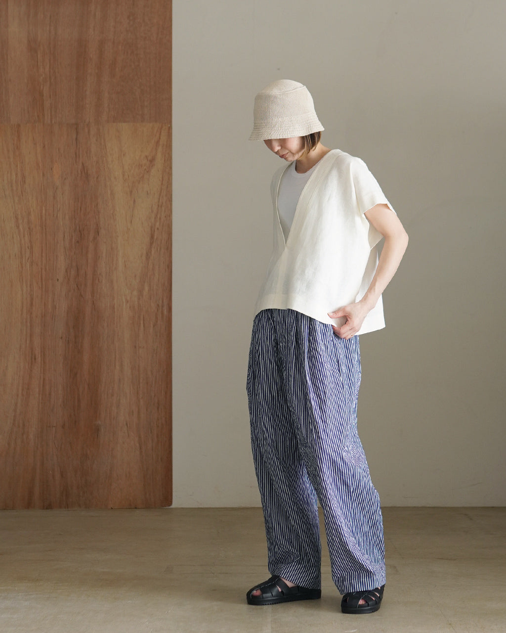 SACRA サクラ ラスティック リネン トップ レディース RUSTIC LINEN