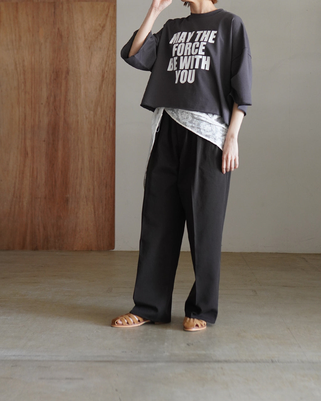 SACRA サクラ S.フリース クロップド ロゴ トップ レディース FLEECE
