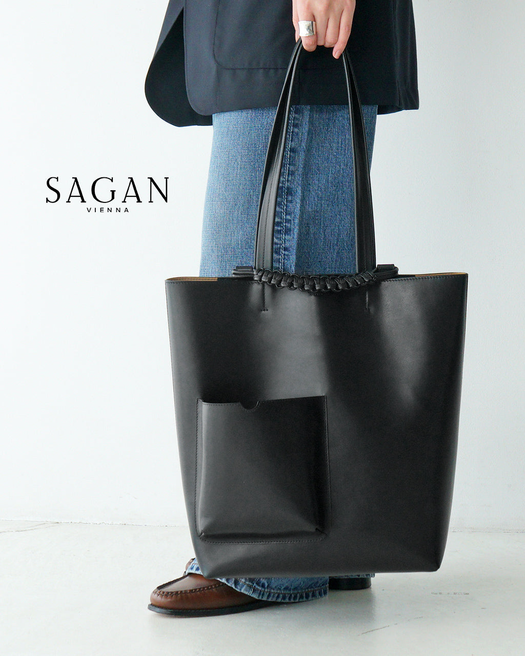 SAGAN VIENNA サガンヴィエナ PAZAR BOOK TOTE BAGトートバッグ 本革  鞄 肩掛け 小物 レザー A4収納可  M_01P 【クーポン対象外】【送料無料】