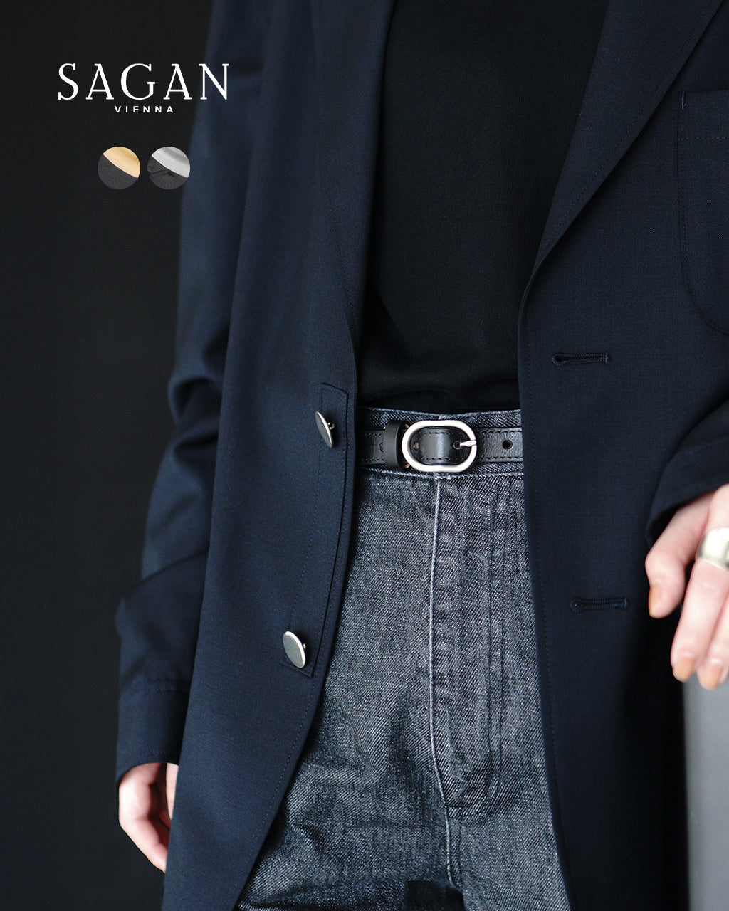 SAGAN VIENNA サガンヴィエナ  細身ベルト WATOJI BELT 小物 日本製レザー ギフト  W_BELT【送料無料】【クーポン対象外】