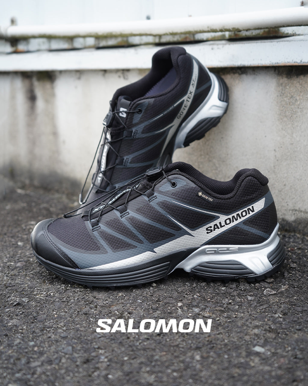 SALOMON サロモン XT-PATHWAY GTX スニーカー ゴアテックス スポーツスタイルシューズ 靴 ブラック×シルバー L47577500【クーポン対象外】【送料無料】