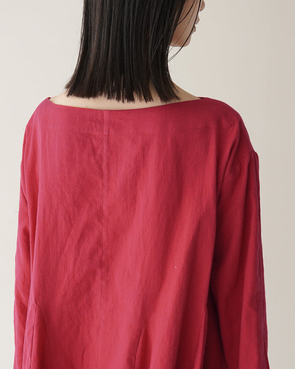 ＼早得24時間限定ポイント10倍／sana サナ フレアチュニック tunic (broad for towel loom) フレアスリーブ ボートネック トップス Aライン 長袖 両サイドポケット sain-0908【送料無料】