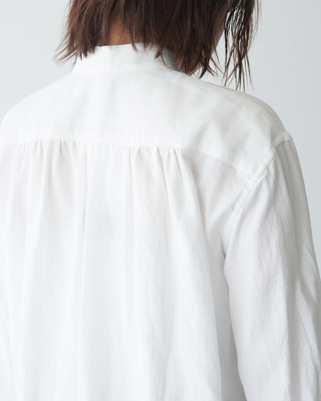 ＼20％OFFクーポン対象／sana サナ ブラウス (タオル生地) blouse (Broad for Towel loom) バンドカラー スタンドカラー シャツ sain-0805【送料無料】