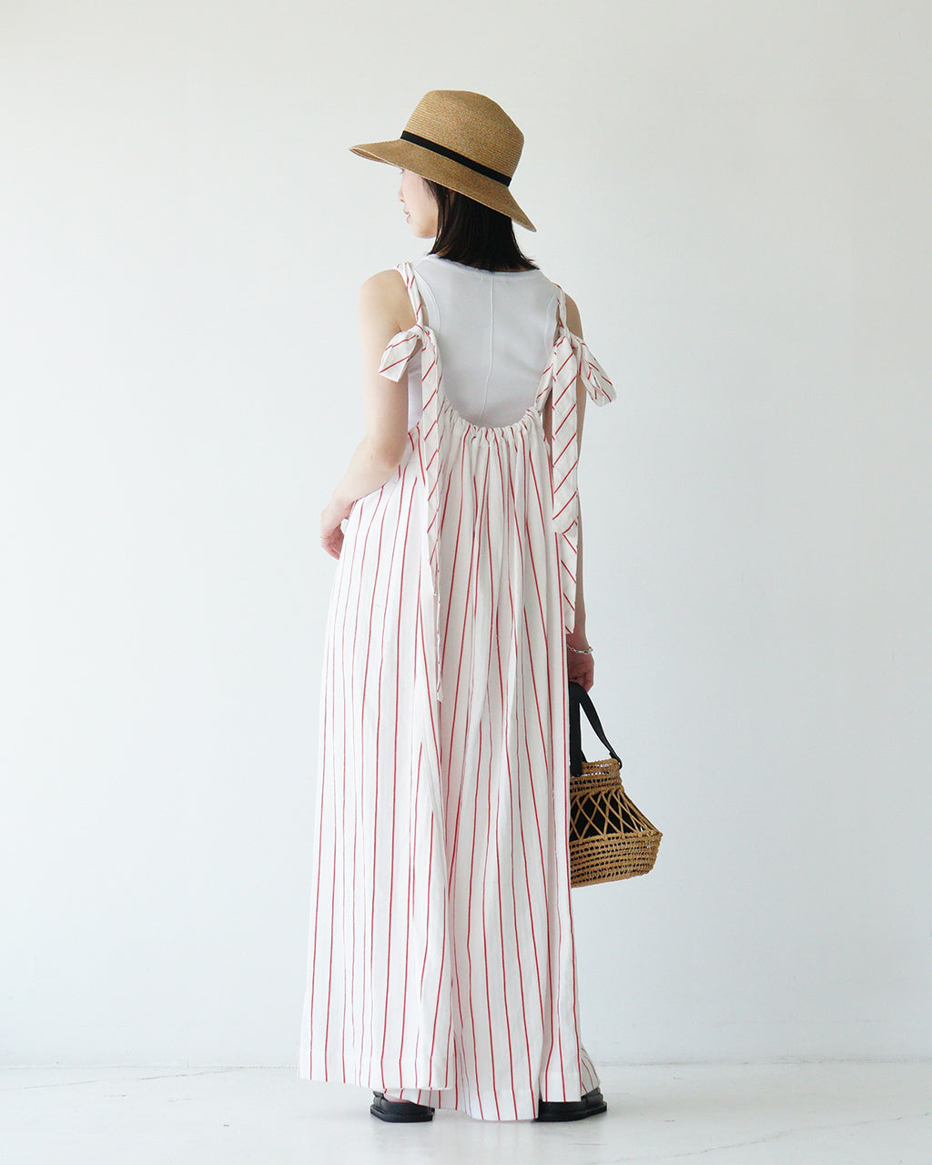 sana サナ ドレス(ヘリンボーンストライプ) dress (herringbone stripe) ワンピース ジャカード satp-0906【送料無料】