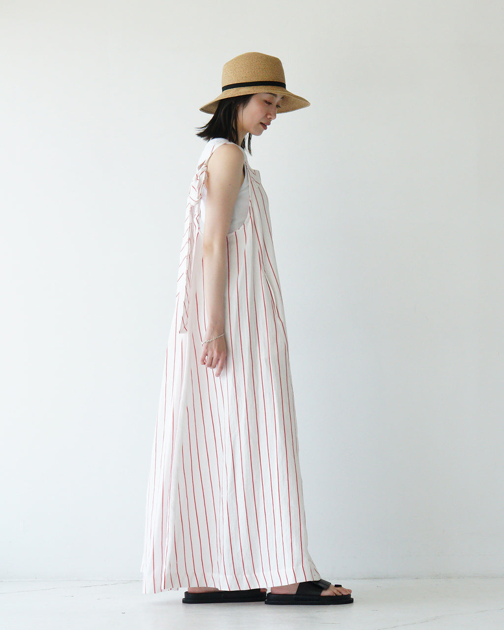 sana サナ ドレス(ヘリンボーンストライプ) dress (herringbone stripe) ワンピース ジャカード satp-0906【送料無料】