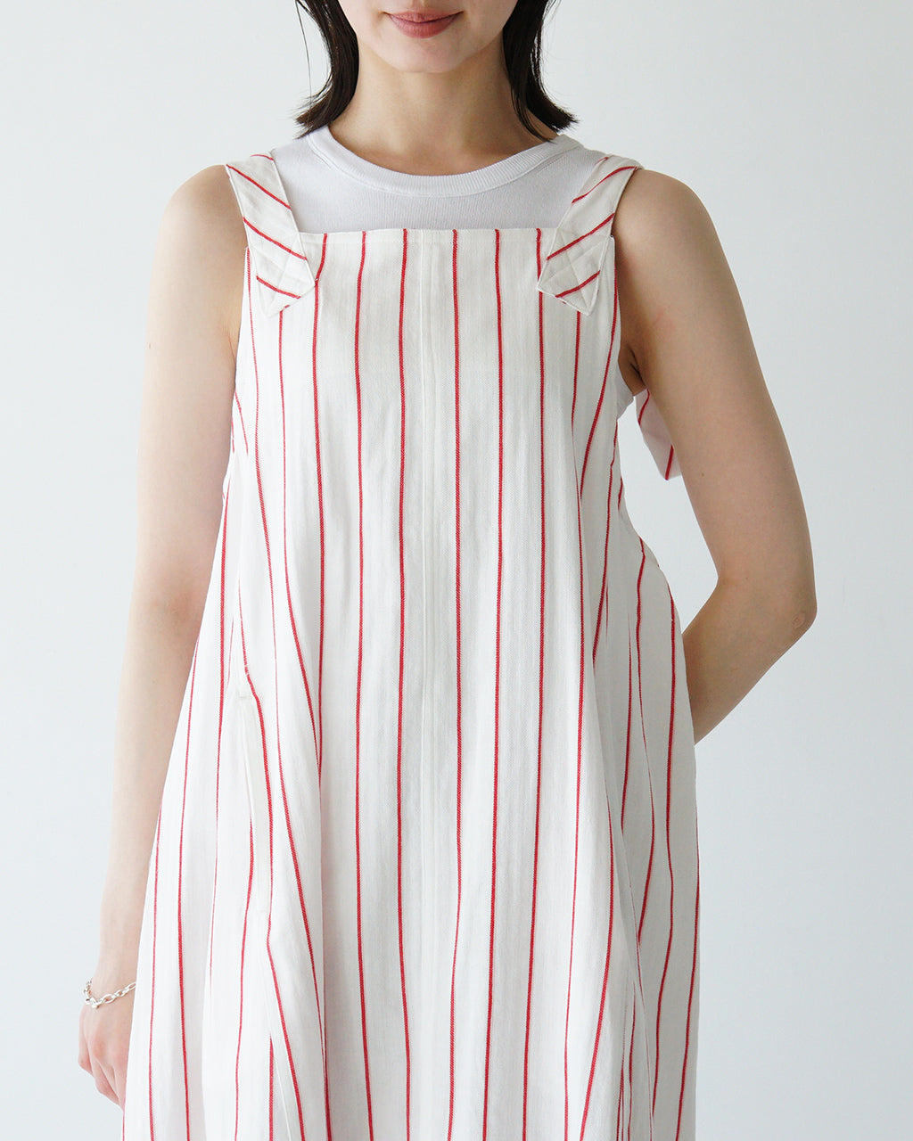 sana サナ ドレス(ヘリンボーンストライプ) dress (herringbone stripe) ワンピース ジャカード satp-0906【送料無料】