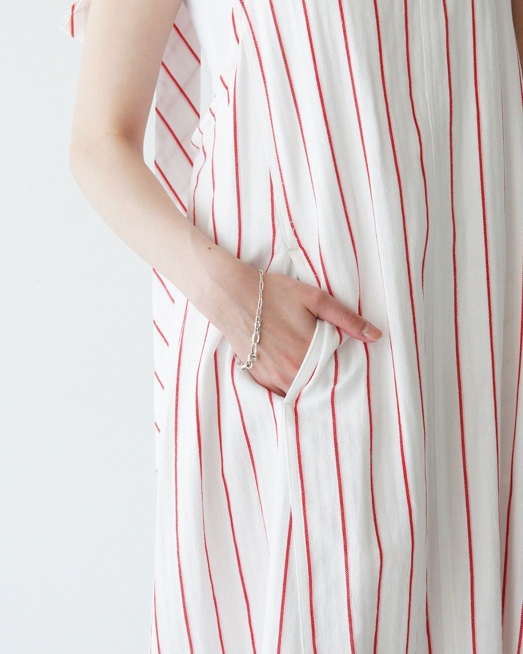 sana サナ ドレス(ヘリンボーンストライプ) dress (herringbone stripe) ワンピース ジャカード satp-0906【送料無料】