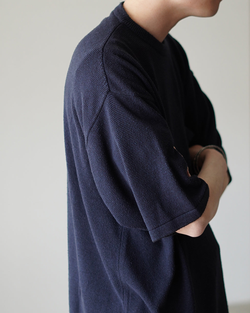 Silk Noir Knit S/S Crew Neck 26s-SKA0104