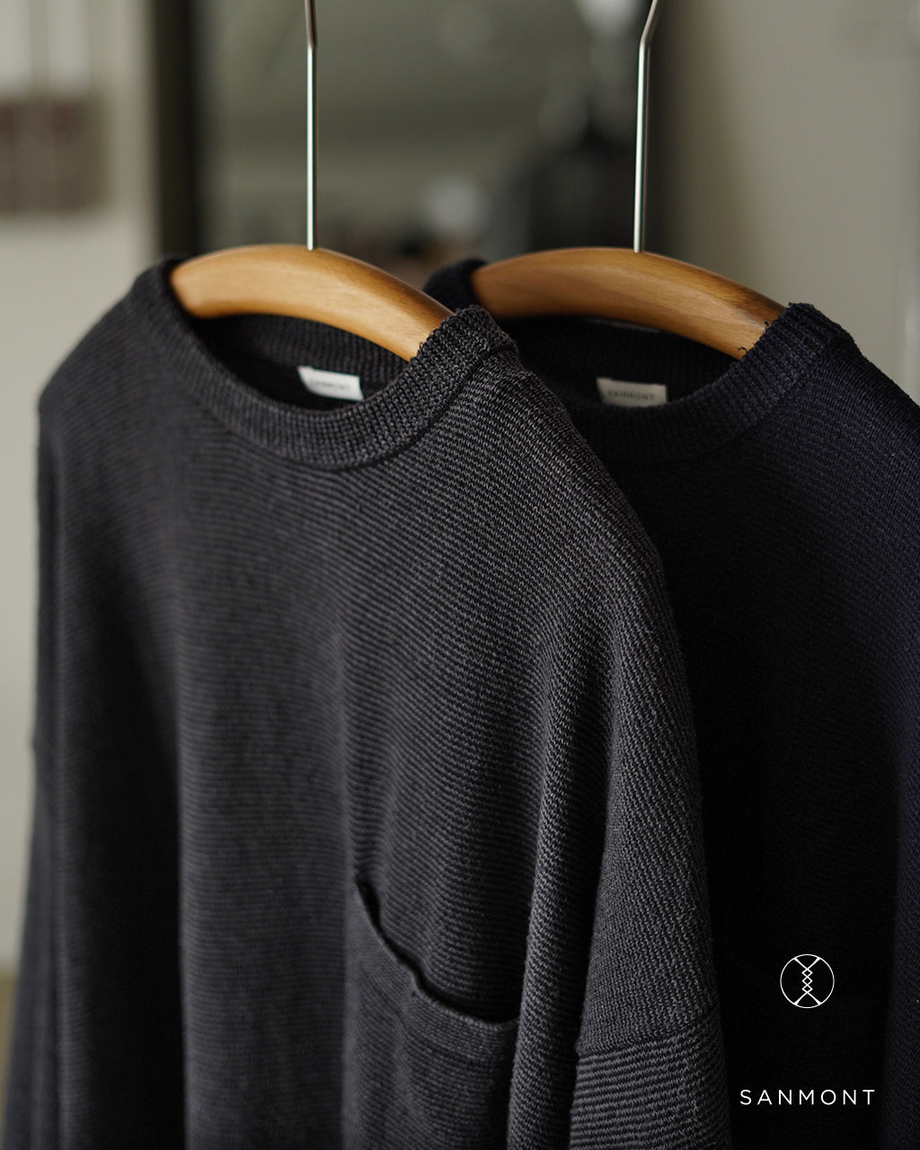 Silk Noir Knit S/S Crew Neck 26s-SKA0104