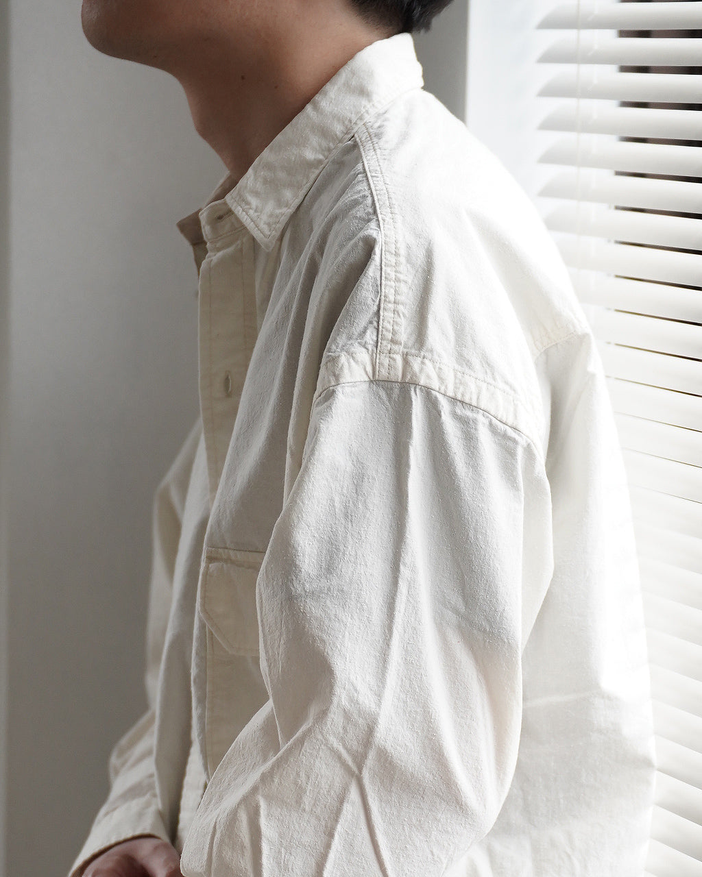 SANMONT Cotton Silk Nep Work Shirt サンモント コットンシルク
