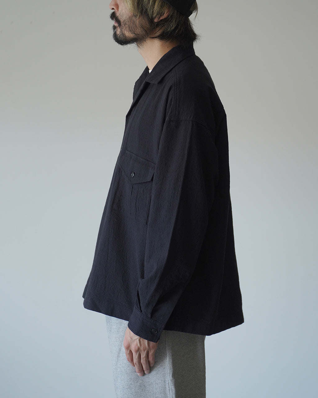 Wool Open Collar Shirt SSA0203