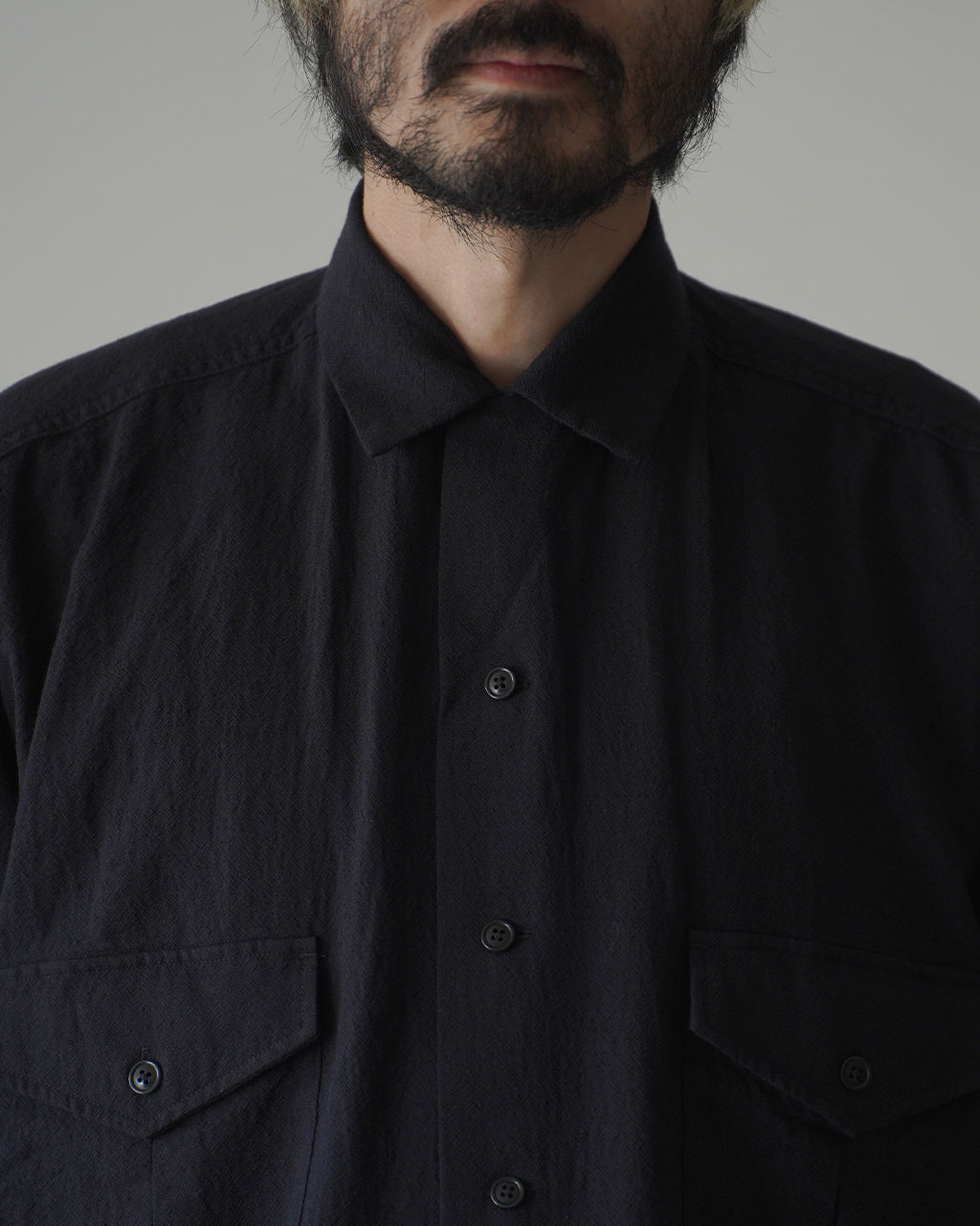 Wool Open Collar Shirt SSA0203