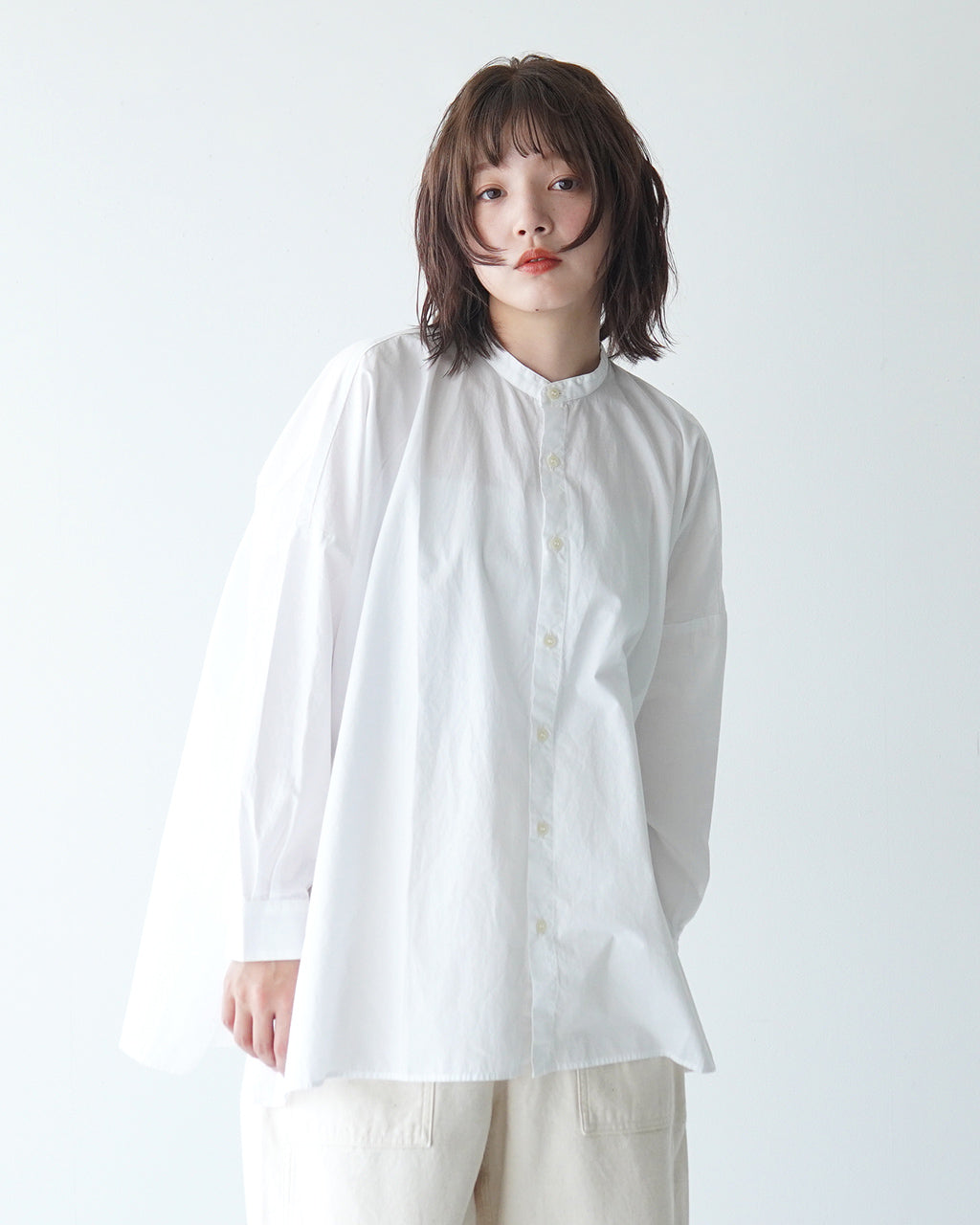 【アウトレット！30%OFF】SETTO セット ファームスシャツ FARMS SHIRT ワイドシルエット スタンドカラー バンドカラー シャツ  STL-SH005