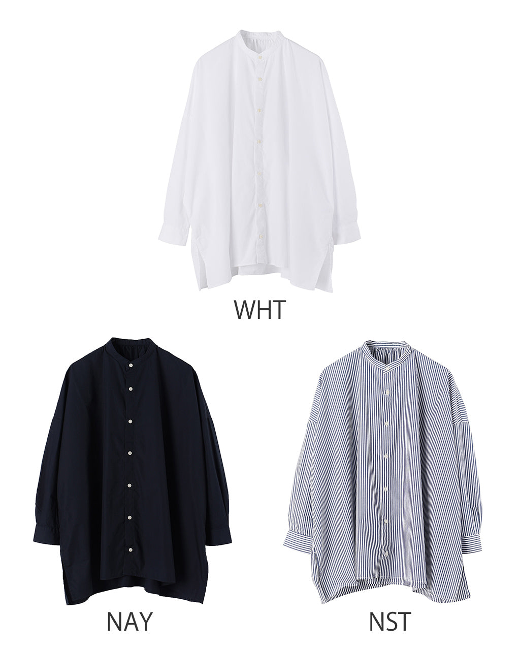 【アウトレット！30%OFF】SETTO セット ファームスシャツ FARMS SHIRT ワイドシルエット スタンドカラー バンドカラー シャツ  STL-SH005