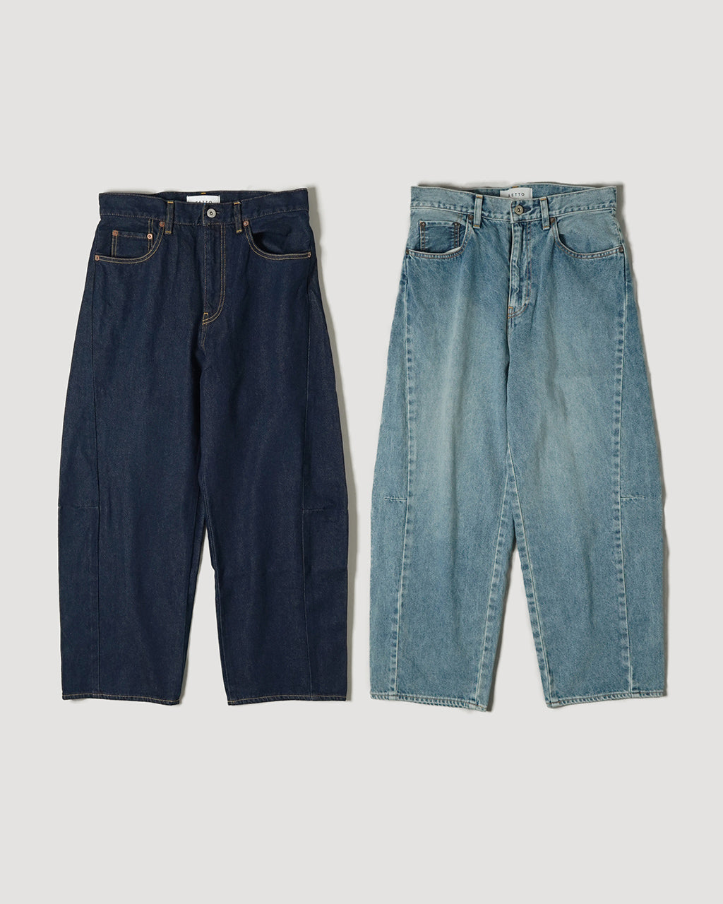 SETTO セット パネル ジーンズ panel jeans デニムパンツ ワイド  STPT0011【送料無料】