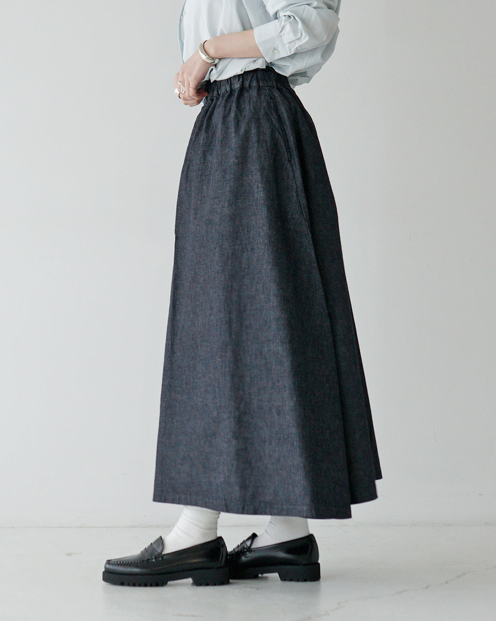 SETTO セット デニムスカート ロング MACHUPICHU SKIRT STSK0009【送料無料】