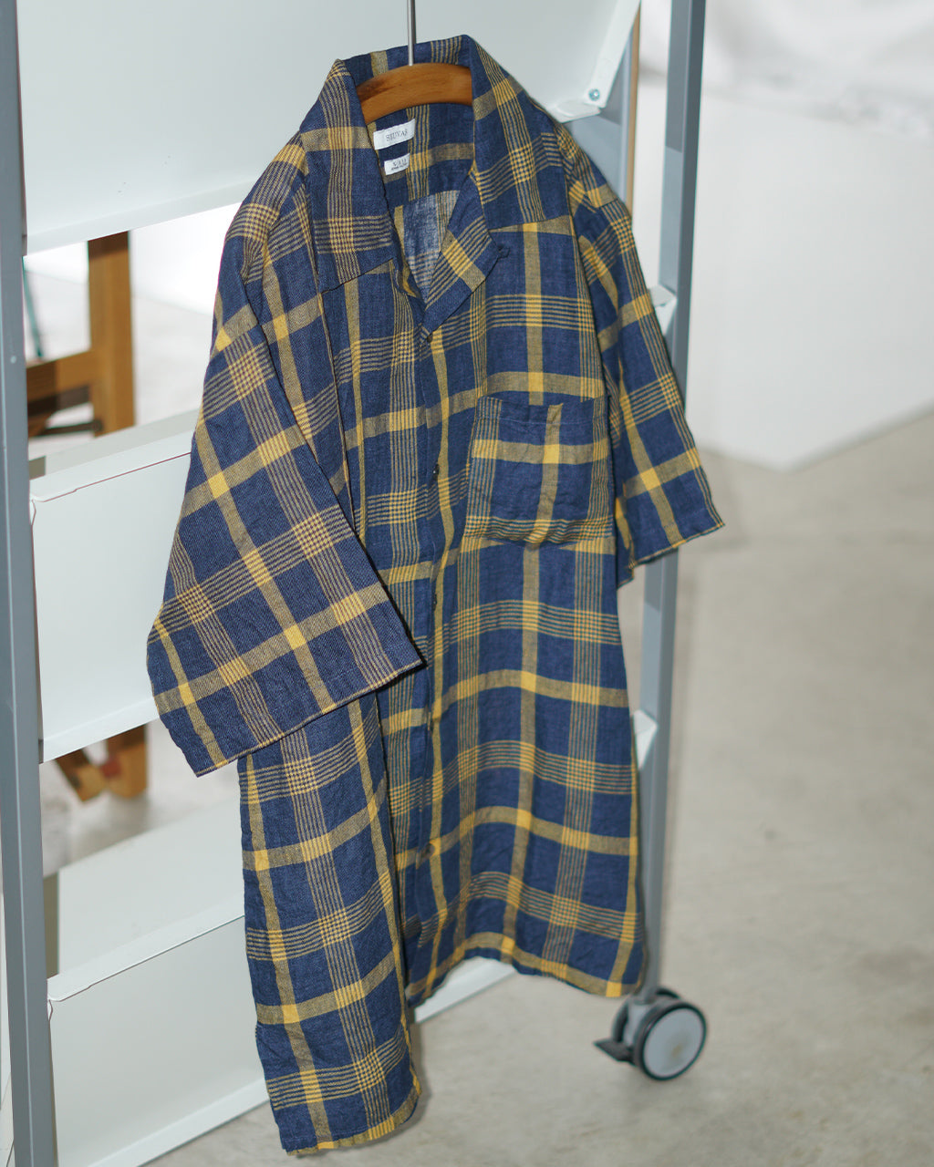SEUVAS ソウバス リネン オープンカラーシャツ メンズ LINEN OPEN