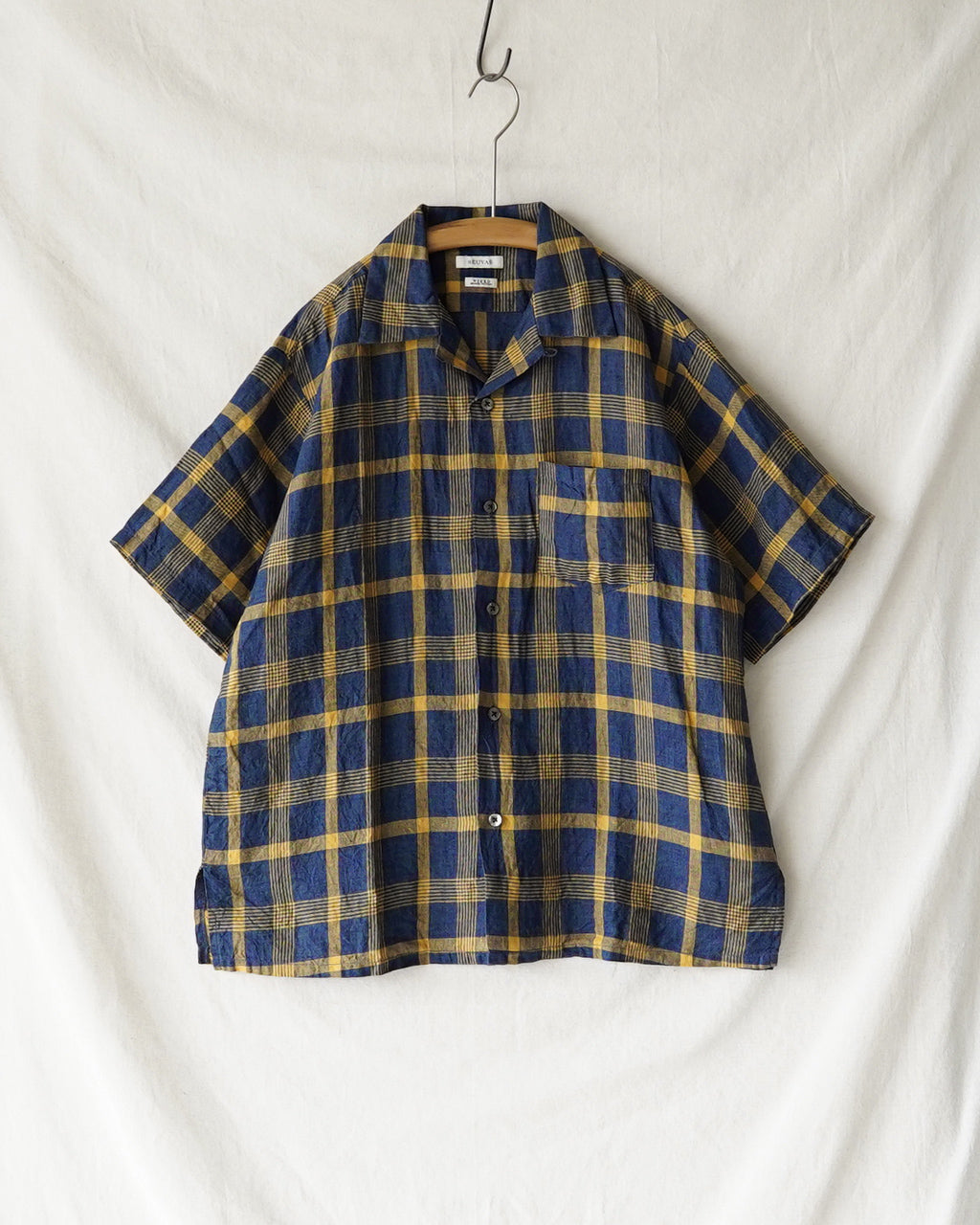 SEUVAS ソウバス リネン オープンカラーシャツ メンズ LINEN OPEN