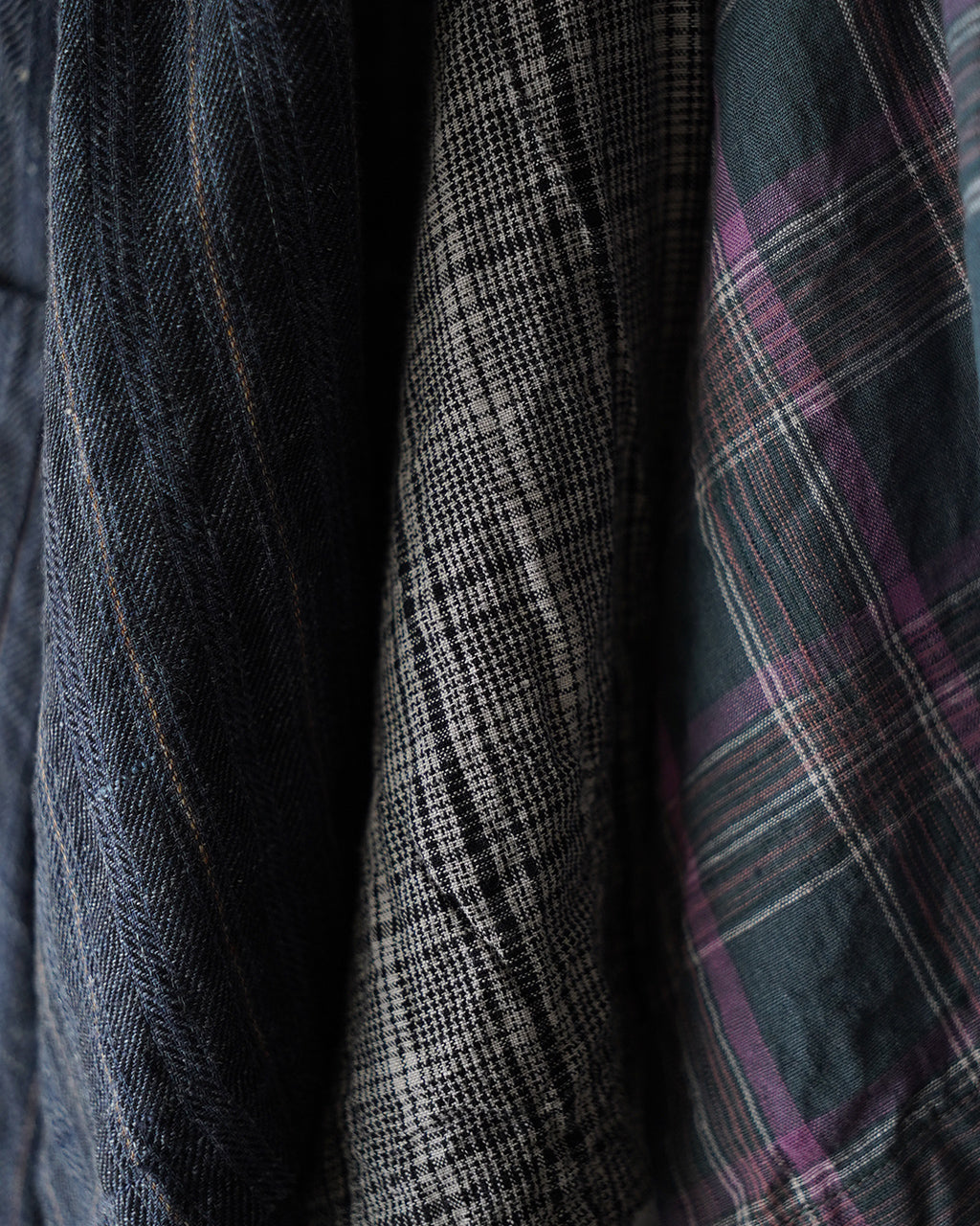 SEUVAS LINEN OPEN COLLAR SHIRT SV-SH-033 リネン チェック オープンカラーシャツ 半袖｜Crouka(クローカ)