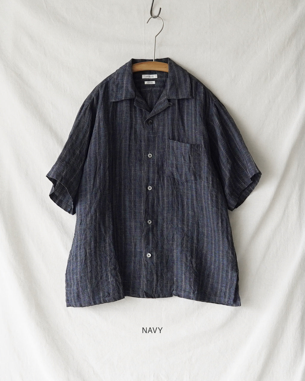 SEUVAS ソウバス リネン オープンカラーシャツ メンズ LINEN OPEN