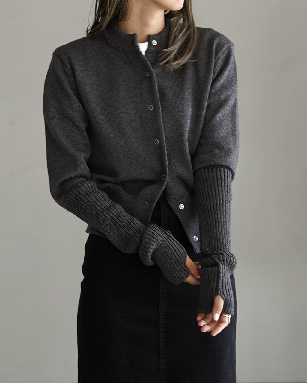 THE SHINZONE LONG RIB CARDIGAN 23AMSNI05