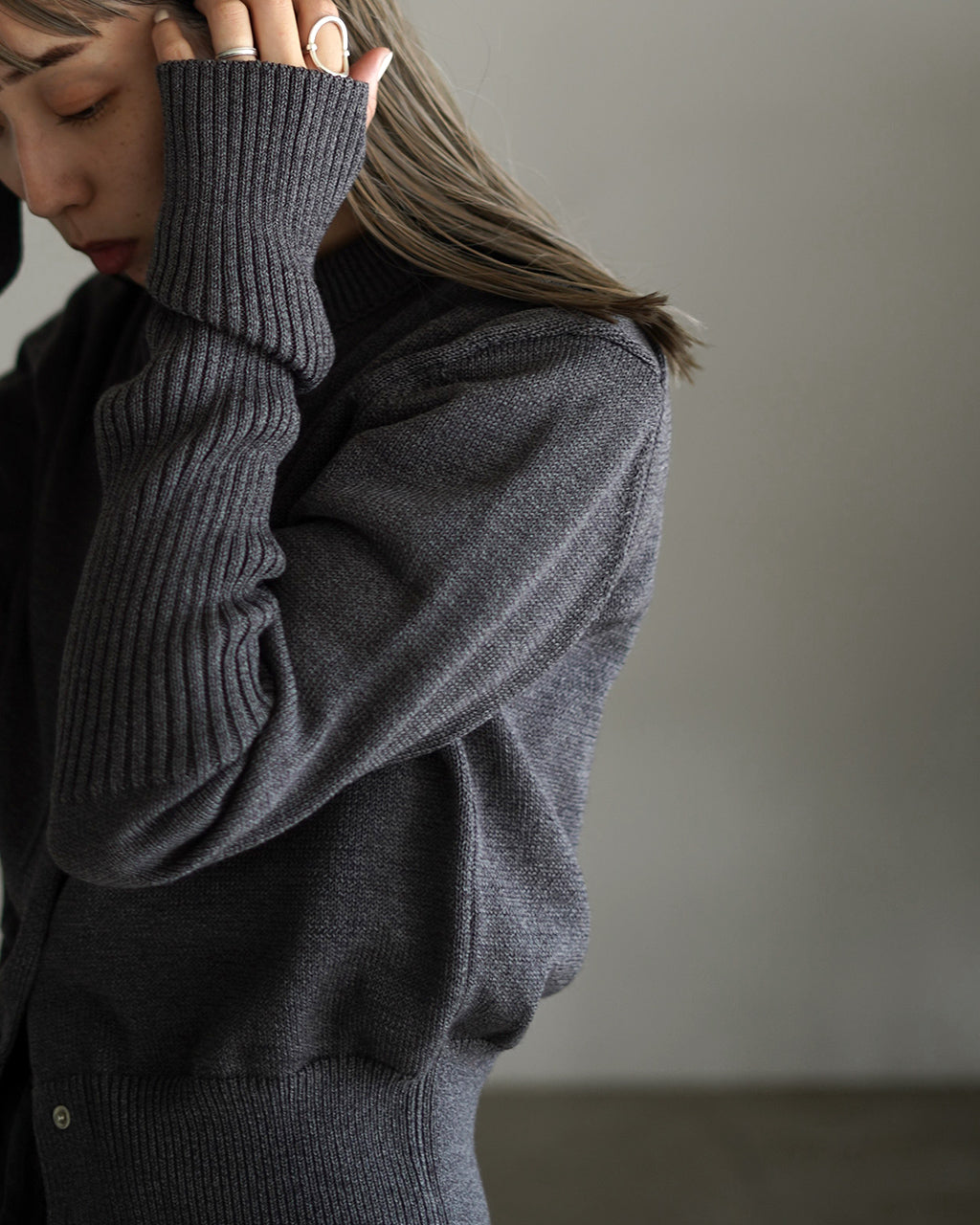 THE SHINZONE LONG RIB CARDIGAN 23AMSNI05