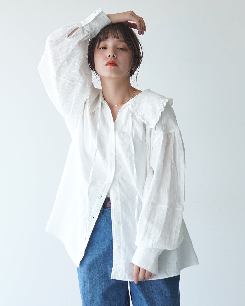 THE SHINZONE シンゾーン オーガニック コットン ガーゼ ブラウス ORGANIC COTTON GAUZE BLOUSE シャツ 24AMSBL01【送料無料】