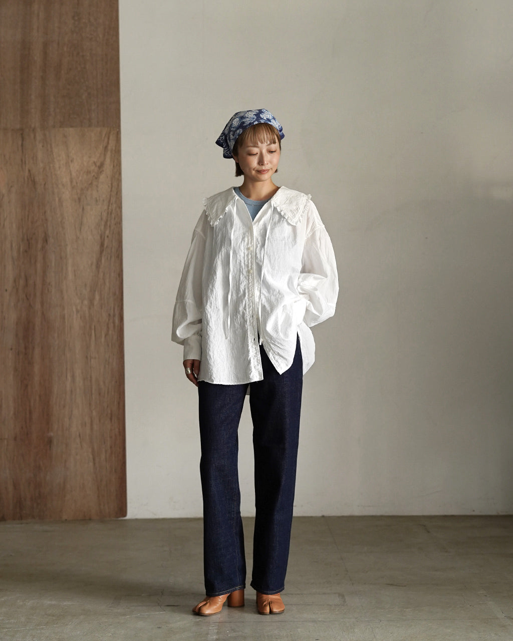 ORGANIC COTTON GAUZE BLOUSE 25SMSBL19