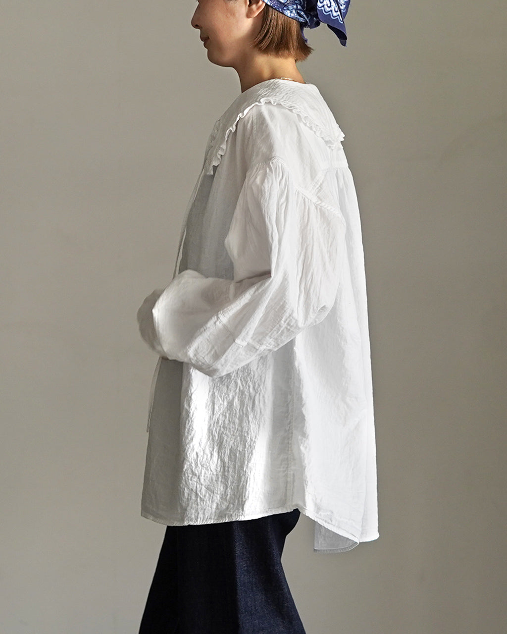 ザシンゾーン 24SS COTTON GAUZE BLOUSE ブラウス 白 ザシンゾーン 24SS COTTON GAUZE BLOUSE ブラウス 白 【公式通販】