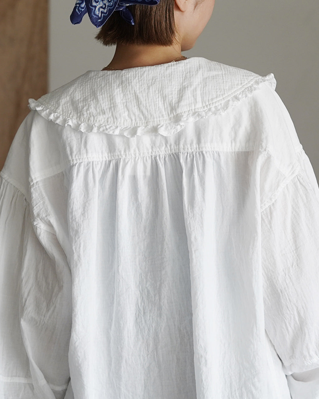 ORGANIC COTTON GAUZE BLOUSE 25SMSBL19