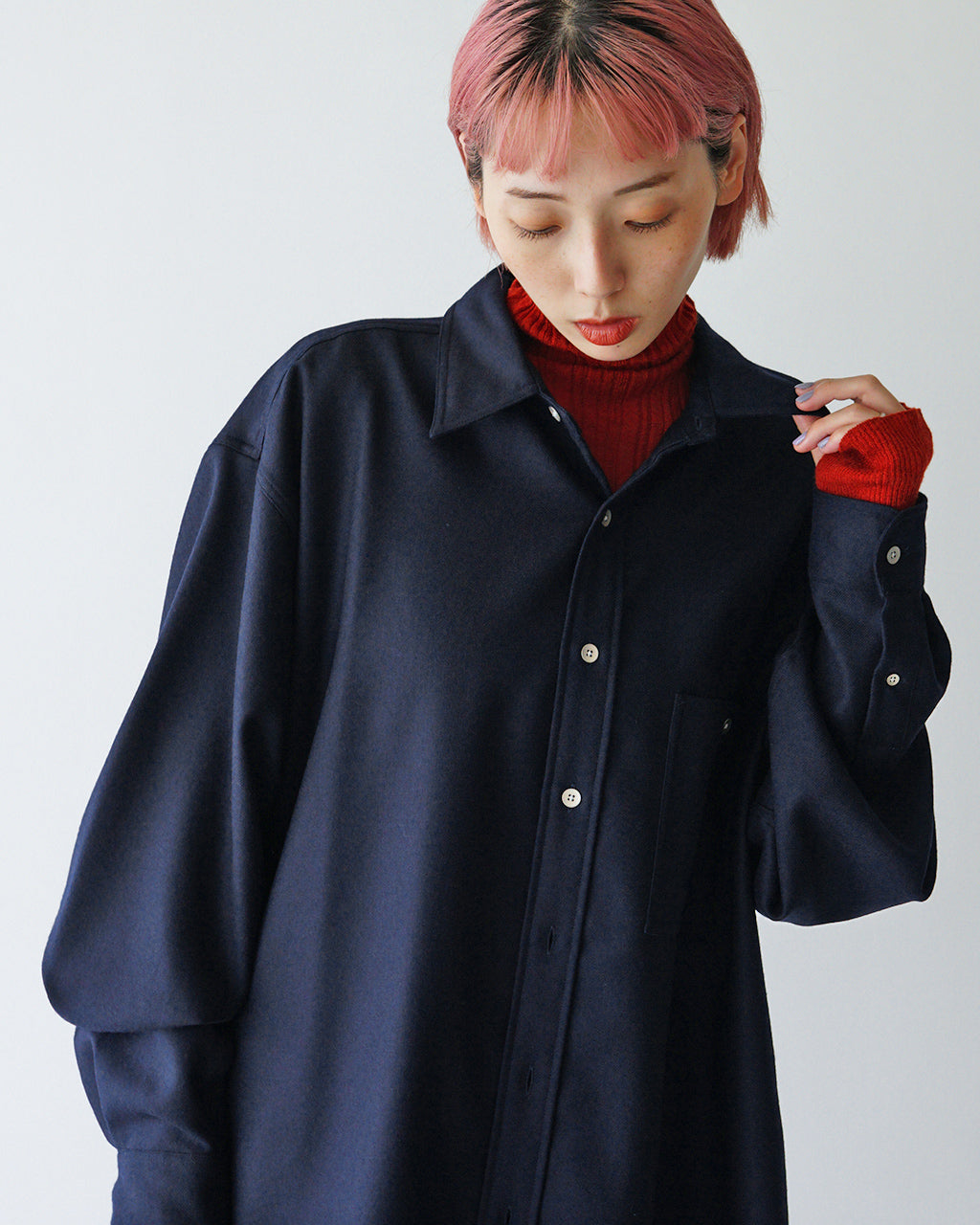 THE SHINZONE シンゾーン ダディシャツ WOOL DADDY SHIRT ウール レギュラーカラー 24AMSBL06 【送料無料】