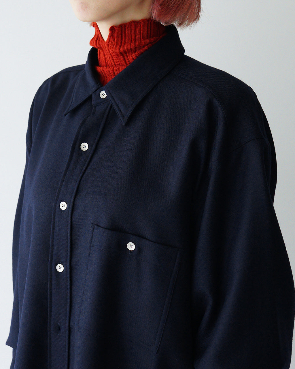 【SALE！20%OFF】THE SHINZONE シンゾーン ダディシャツ WOOL DADDY SHIRT ウール レギュラーカラー 24AMSBL06 【送料無料】