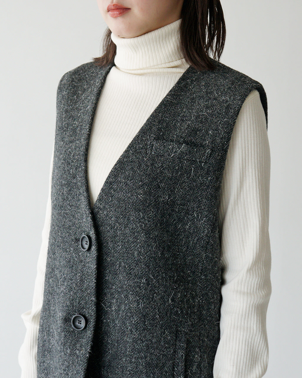 【SALE！50%OFF】THE SHINZONE シンゾーン ジレ ロング ヘリンボーンLONG WOOL GILET HERRINGBONE GILET 24AMSCO02 24AMSCO031105【送料無料】