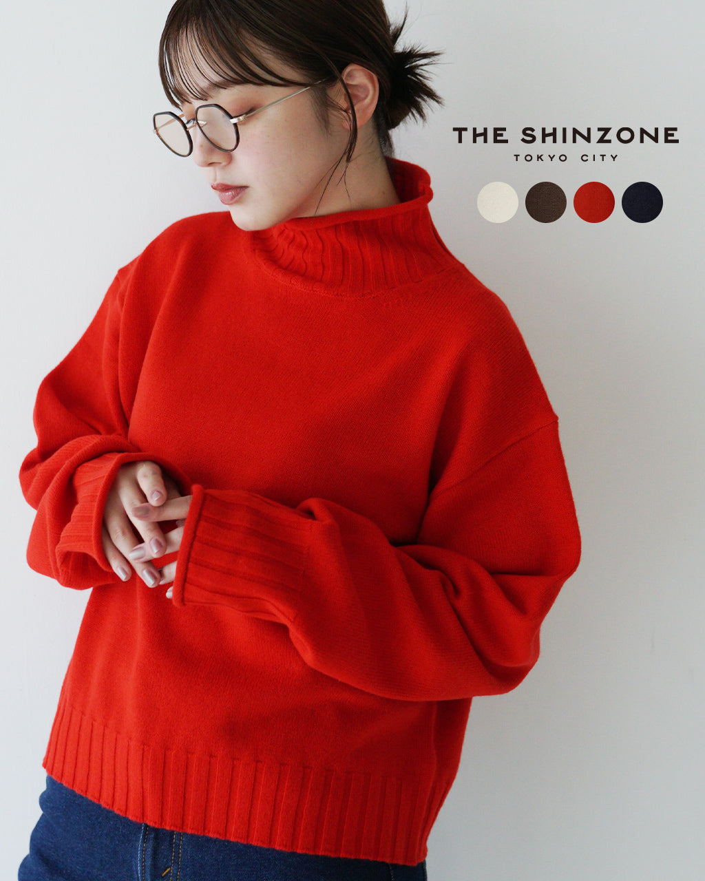 THE SHINZONE シンゾーン ハイネックニット セーター ウール WOOL HIGH NECK KNIT トップス 24AMSNI0