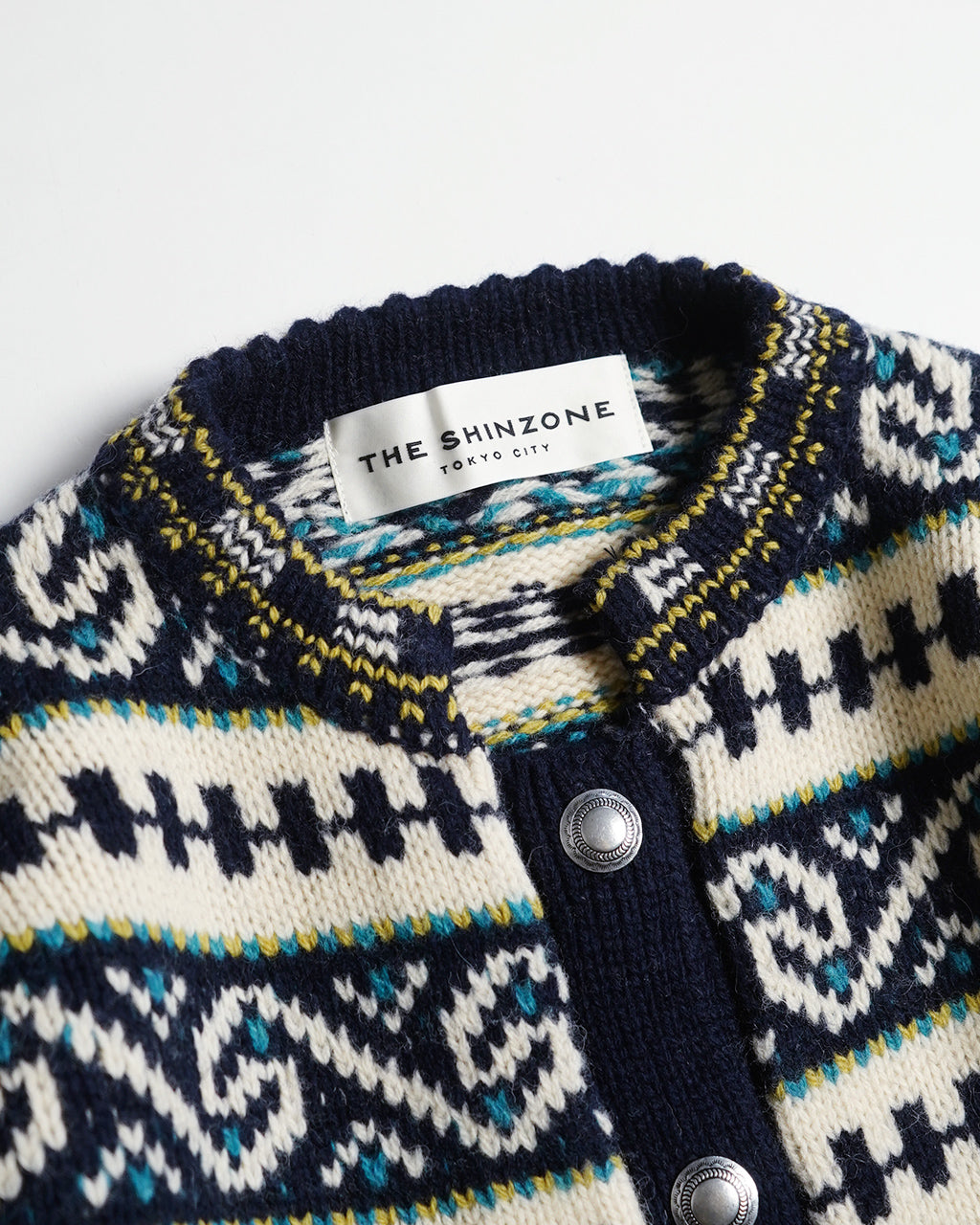 THE SHINZONE シンゾーン カーディガン フェアアイル柄 ニットFAIR ISLE KNIT CARDIGAN 24AMSNI07【送料無料】