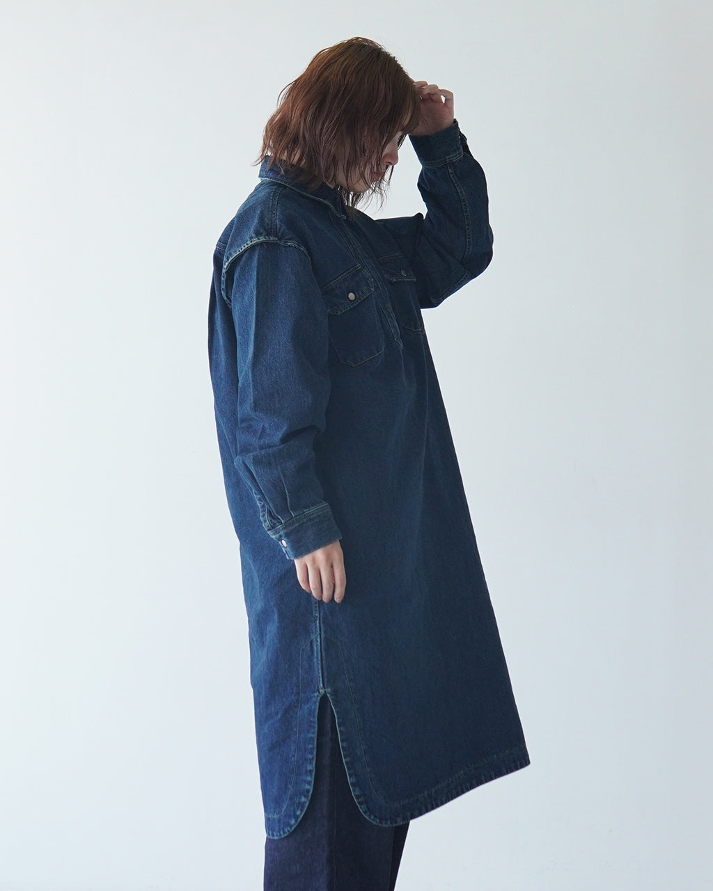 【SALE！30%OFF】THE SHINZONE シンゾーン ハーフジップ デニム ドレス HALF ZIP DENIM DRESS ワンピース 24AMSOP02【送料無料】