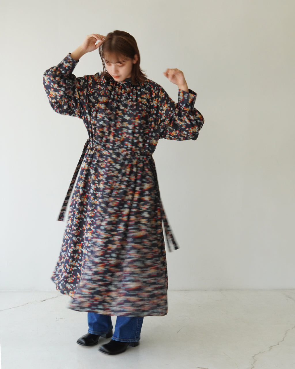 THE SHINZONE シンゾーン ワンピース 花柄 プリント ALYSSUM PRINTED DRESS 24AMSOP03【送料無料】