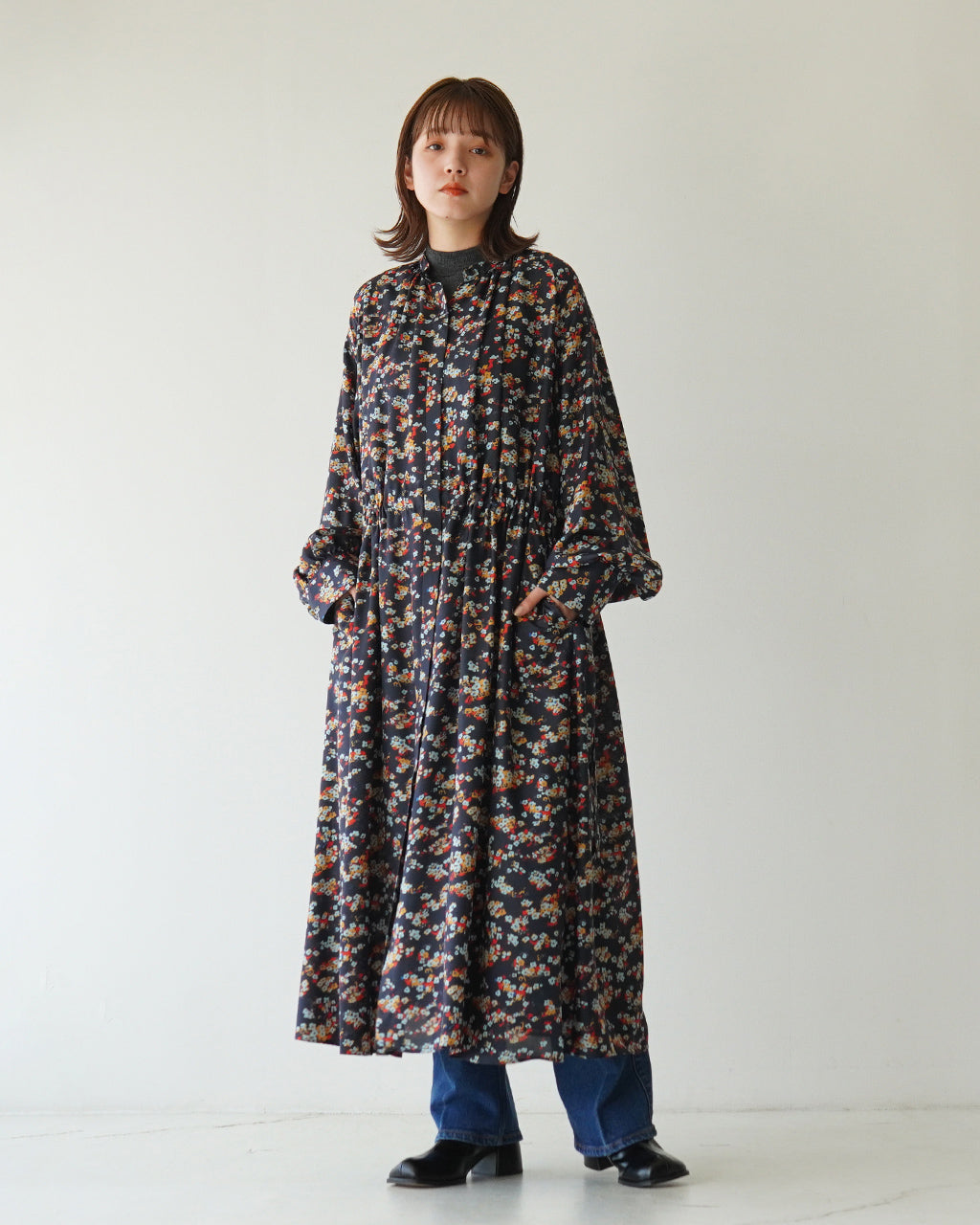 最大20％OFFクーポン／THE SHINZONE シンゾーン ワンピース 花柄 プリント ALYSSUM PRINTED DRESS 2